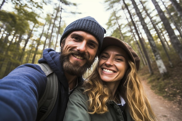 A Cute Heterosexual Couple39s Romantic Selfie