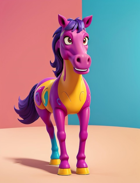 A cute horse 3d rendered fantasy style