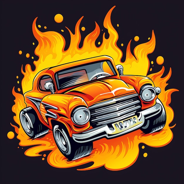 cute a hot wheels toy vector illustration for t shirt design stocker logo banner etc