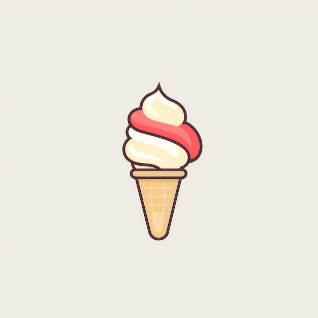 Cute ice cream illustration image