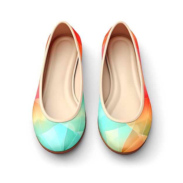 Photo cute ideas simple ballet flats for children with textile upper pastel ccreative new concept design