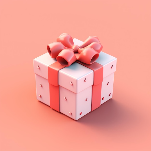 Cute isometric illustration of tiny gift box Perfect gift Made with Generative AI