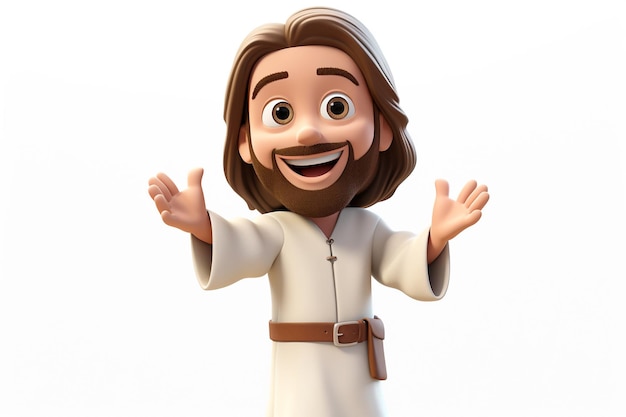 Cute Jesus Christ animated animated expressions quirky expressions playful expressions black and white background wall Jesus of Nazareth Jesus of Galilee