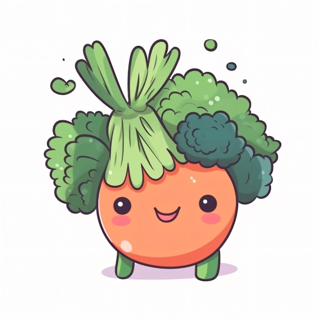 A cute kawaii kawaii kawaii vegetable character