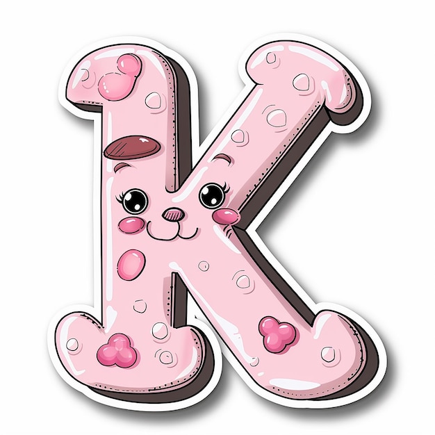 Photo cute kawaii letter k sticker