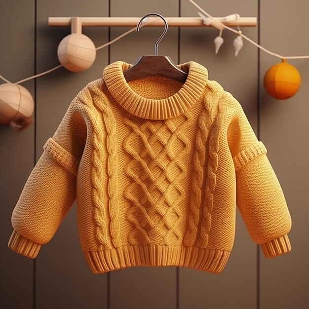 Cute kid sweater in wool