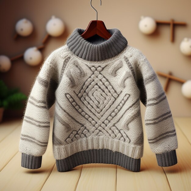 Cute kid sweater in wool