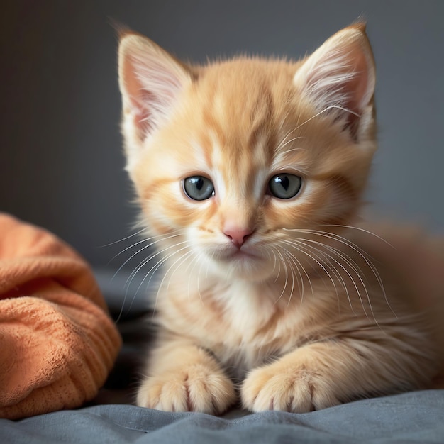 cute kitten portrait photo Ai generated