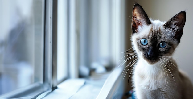 Cute kitten puppy seen frontally on white outline blurred background sweet eyes full body