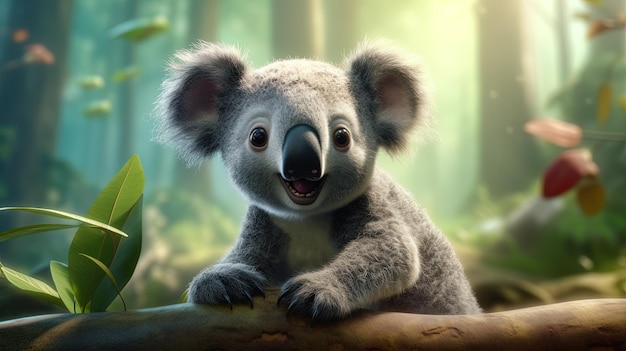 Cute koala animal generated by AI