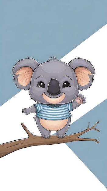 Cute Koala Cartoon Vector Icon Illustration