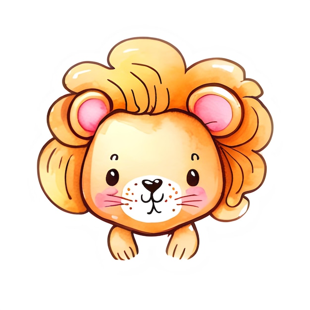 Cute Lion Illustration Animals Clipart