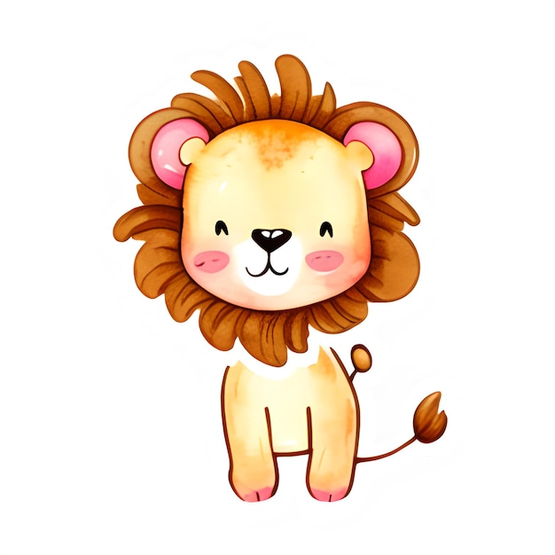 Cute Lion Illustration Animals Clipart