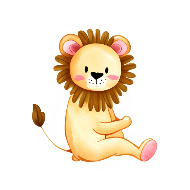 Cute Lion Illustration Animals Clipart