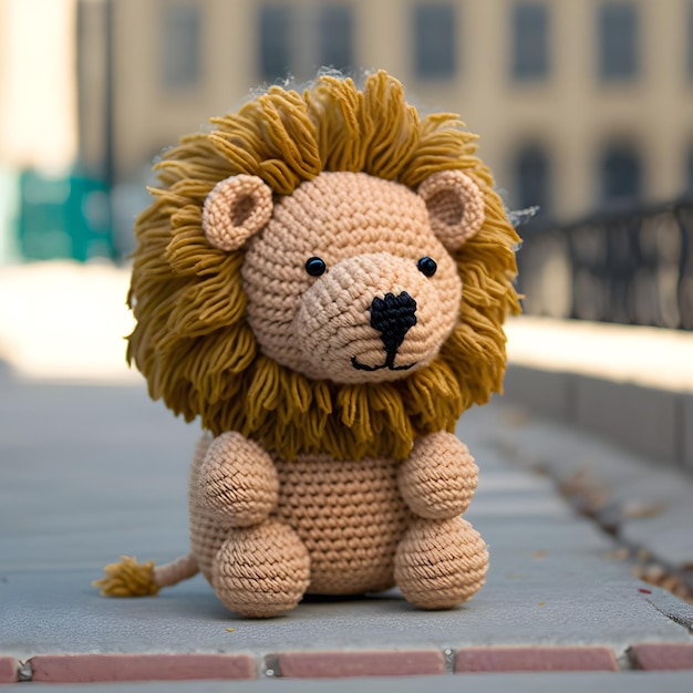 Cute Lion Yarn Amigurumi