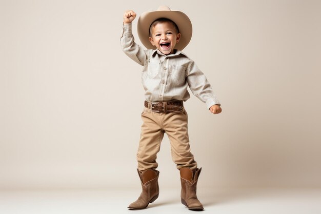 Cute little boy as cowboy