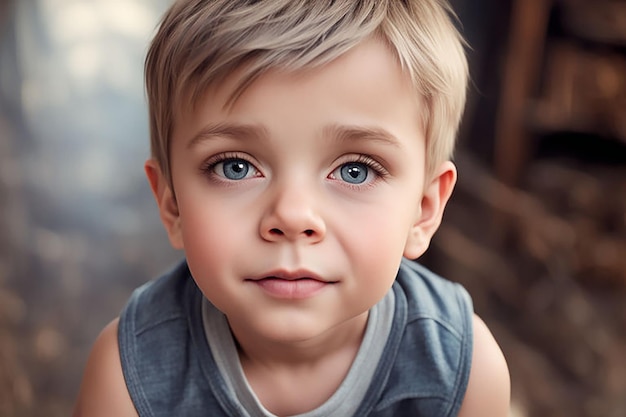 cute little boy close up picture