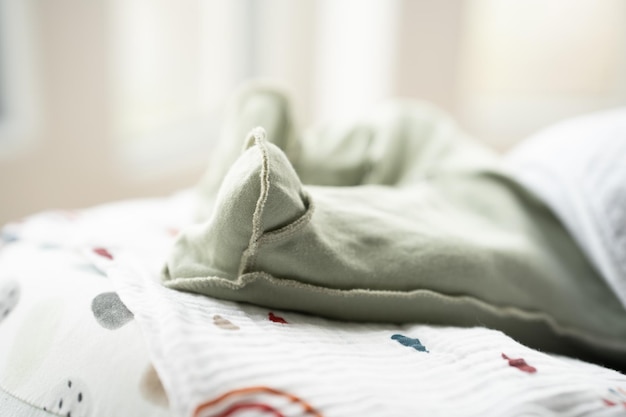 Cute little feet of a newborn baby