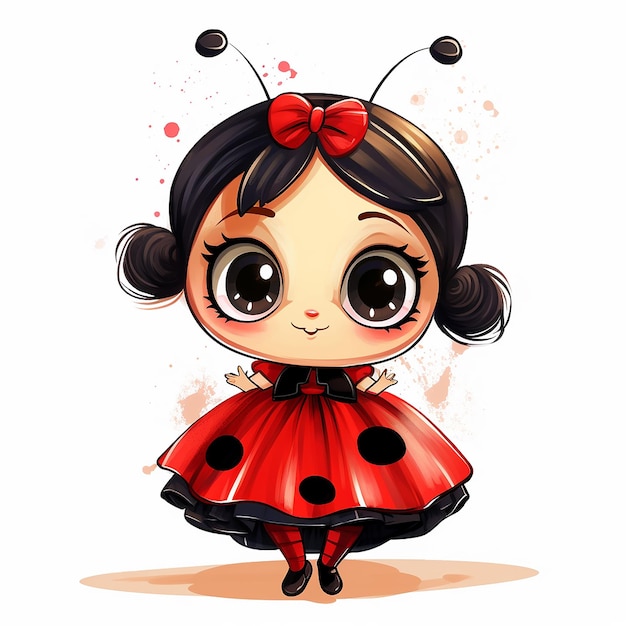 a cute little female lady bug