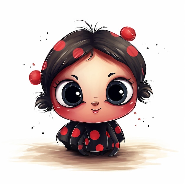 a cute little female lady bug