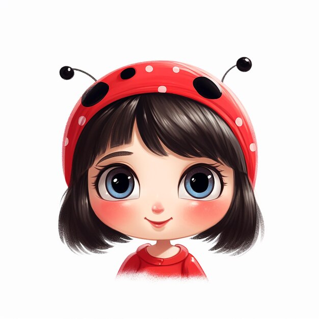 a cute little female lady bug