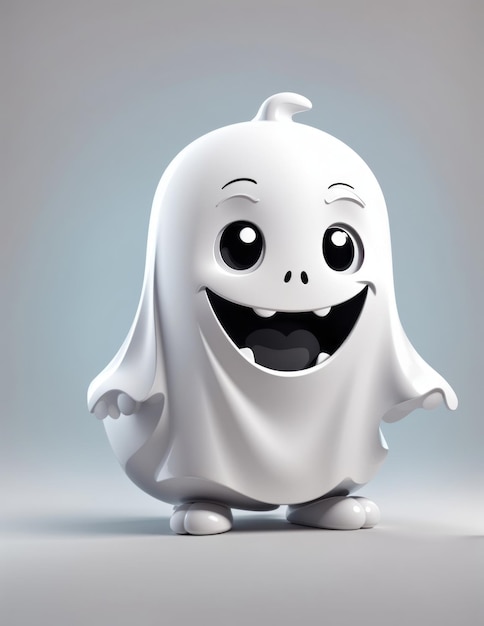 Cute little ghost with unsettling