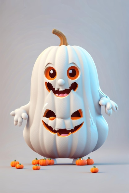 Cute little ghost with unsettling