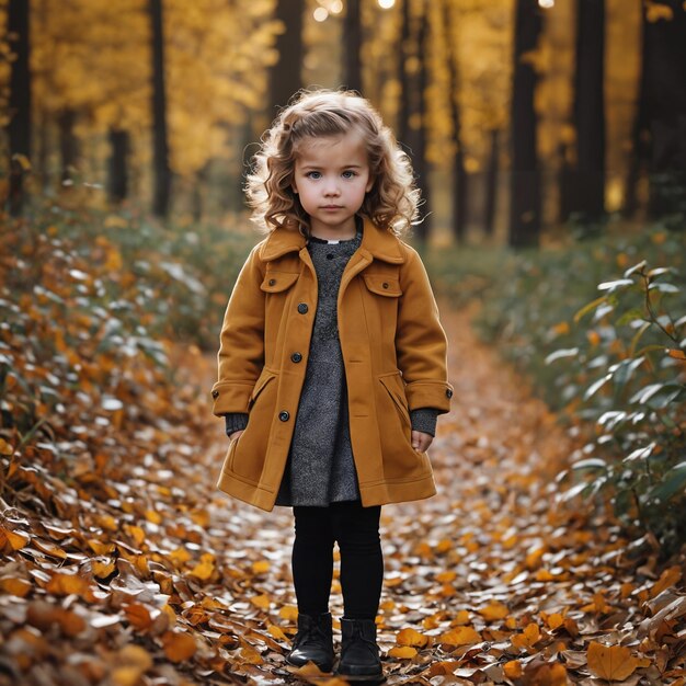 Cute little girl in an autumn photoshoot