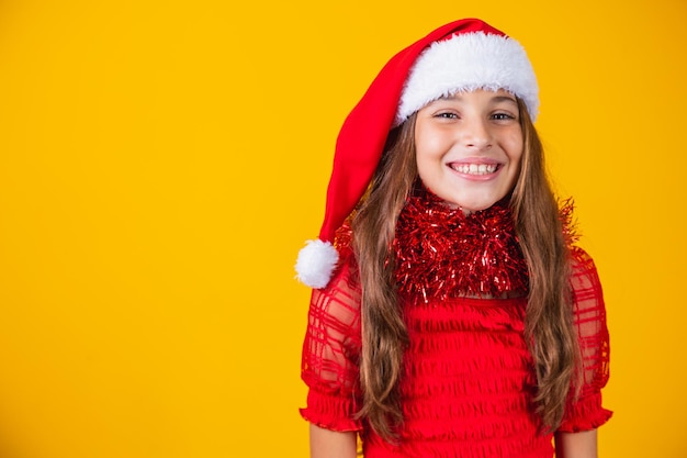 Cute little girl dressed for christmas night