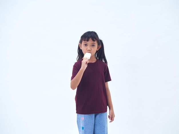 Cute little girl with ice cream