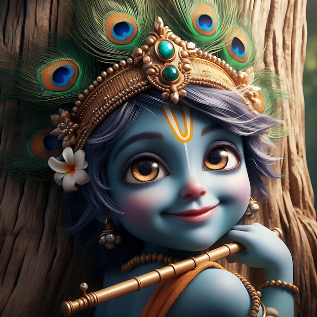 Photo cute little lord krishna jee