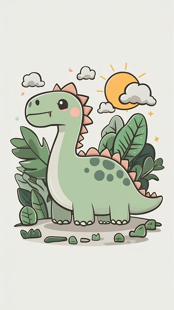 Cute notepad notebook with dinosaur cartoon style Kawaii stationery