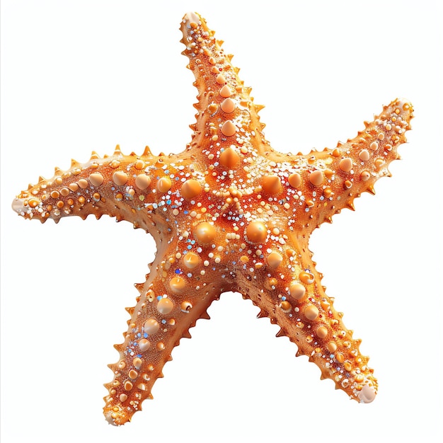 cute orange star marine style illustration