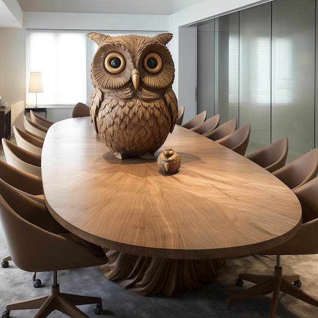 Cute owl shaped table