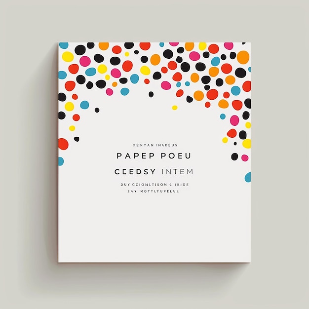 Photo cute party invitation with colorful polkadotted border