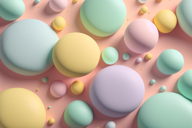 Cute Pastel Colors Background Ai generative