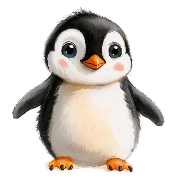 Cute Penguin isolated background