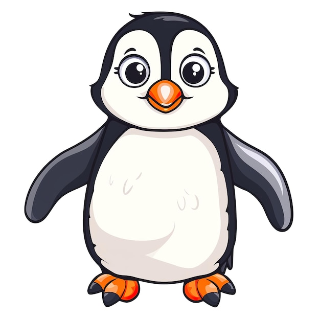 Cute Penguin isolated background