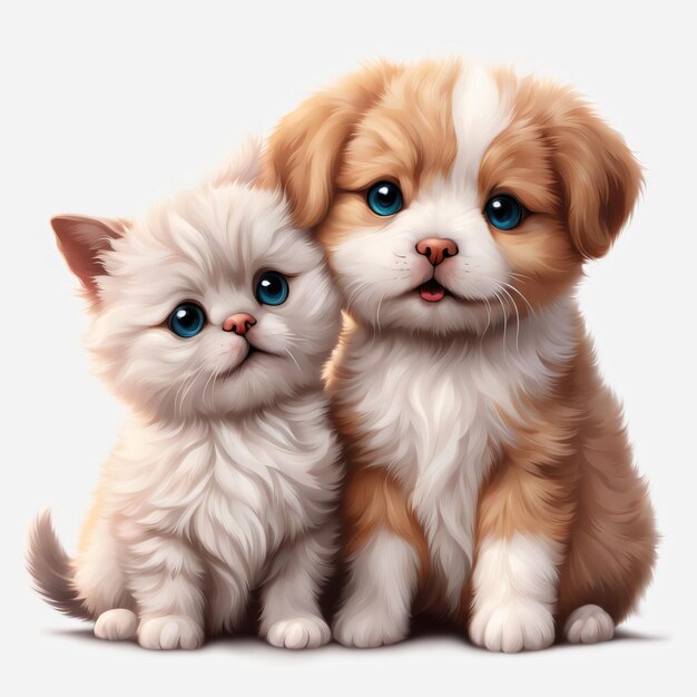 cute pets on transparent background forever friends