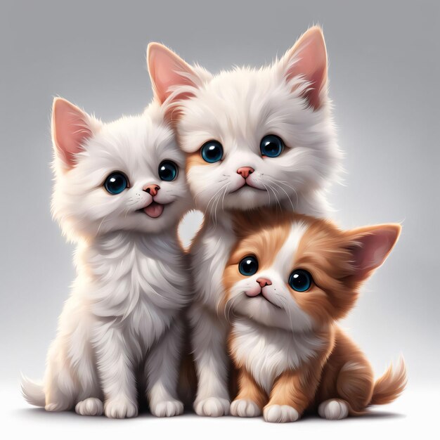 cute pets on transparent background forever friends