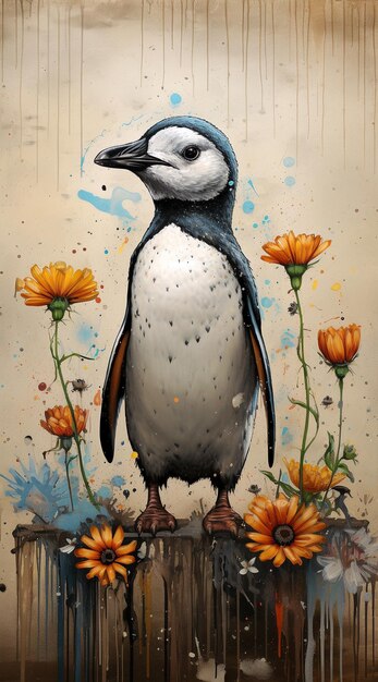 Cute pinguin illustration