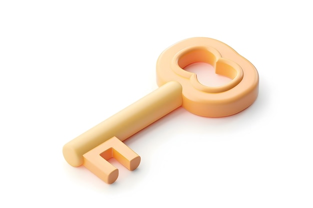 Cute Plastic Key Icon for Mobile Apps and Software Solutions