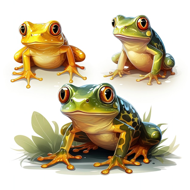 Photo cute and playful frog design perfect for nature and wildlife themes