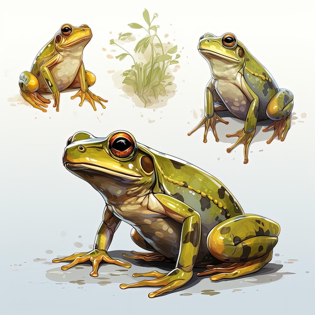 Photo cute and playful frog design perfect for nature and wildlife themes