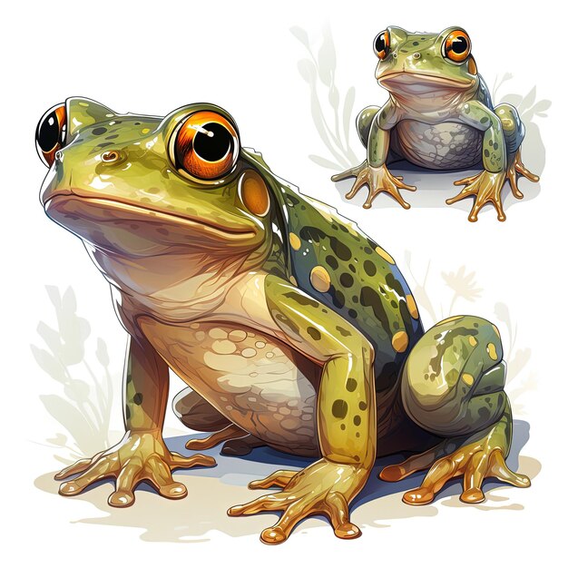 Photo cute and playful frog design perfect for nature and wildlife themes