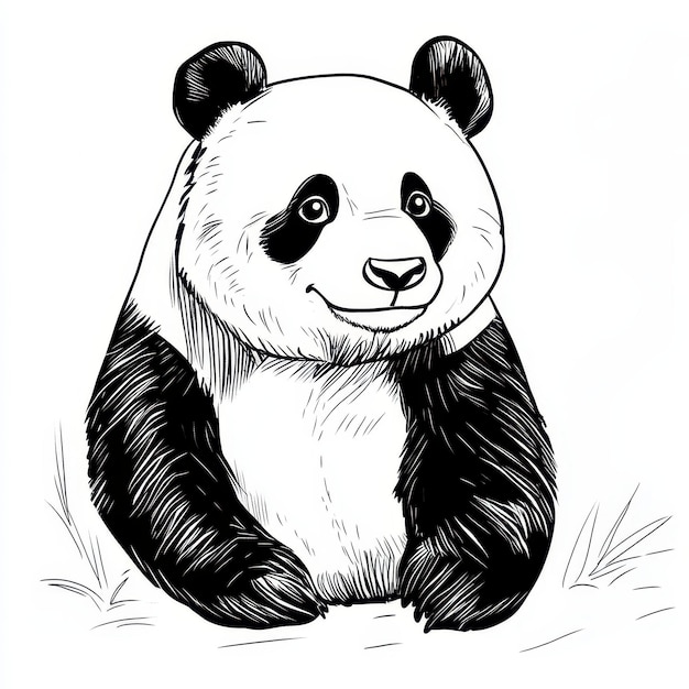 Photo cute and playful panda illustration perfect for children39s books posters and naturethemed design