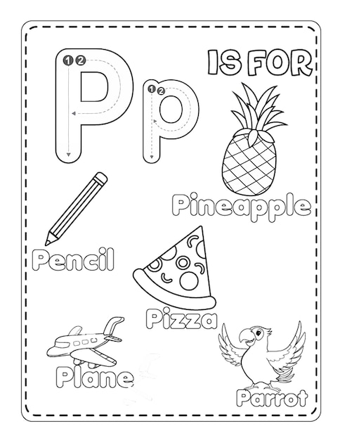 Cute Printable Alphabet Coloring Pages