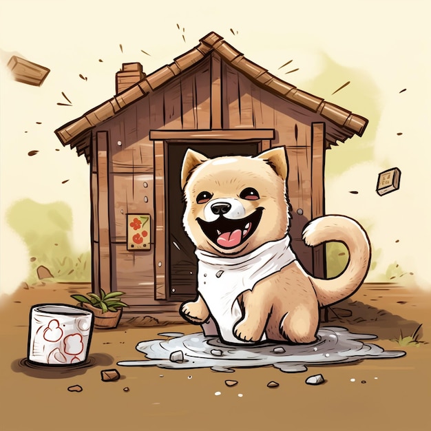 A cute puppy illustration