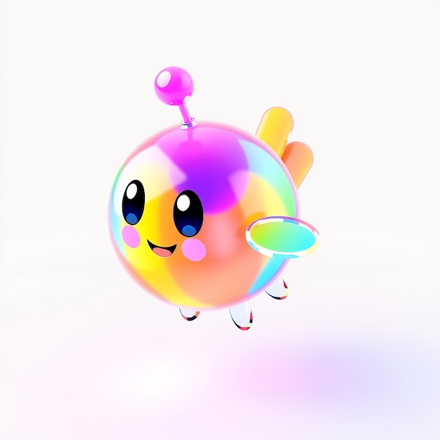 Cute Rainbow Character 3D Render