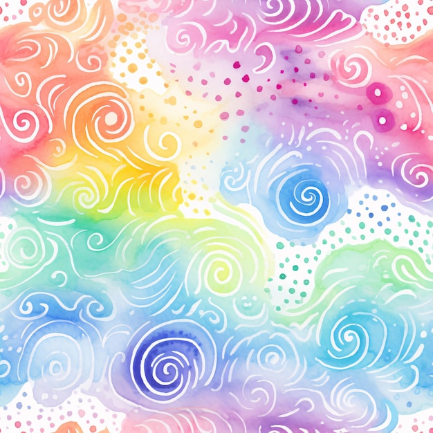 Cute Rainbow Paper Background